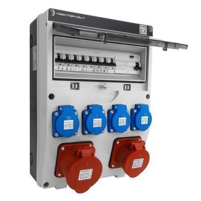 Baustromverteiler Wandverteiler Komplett Verdrahtet 32A CEE 16A 230V