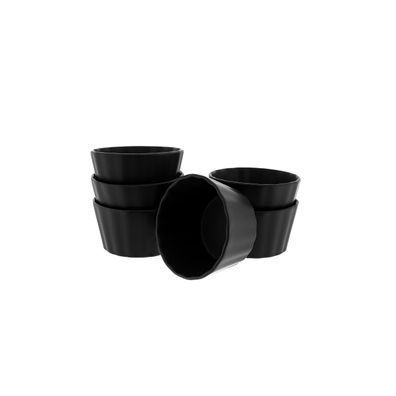 Muffinform Dessertschalen 6er Set aus Porzellan - Wellen Design
