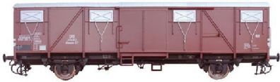 Kiss 194051.1 Ged. Güterw. braun, Klappen alu, Ep. 3 Spur 1