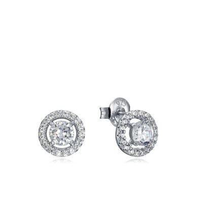Charming silver earrings with zircons Clasica 13013E000-30