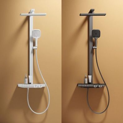 Duschsystem Duschset Regendusche Mit Thermostat Einstellbare Wassermenge Bad