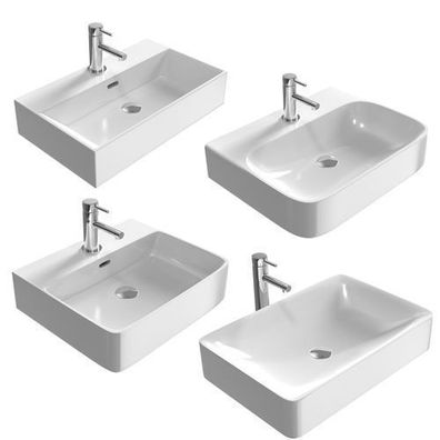 EMKE® Keramik Waschbecken Waschtisch Handwaschbecken Rechteckig Waschschale