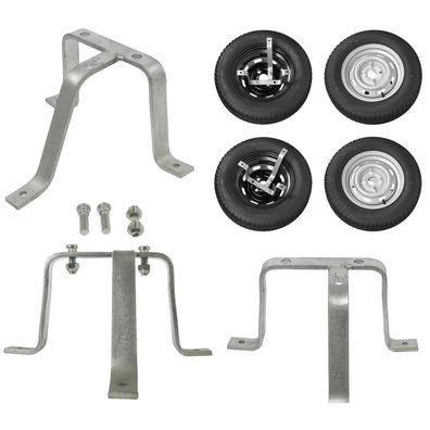 Reserveradhalterung Stahl inkl. Zubehör - 26,5/25 cm Abstand für Anhänger & Wohnwagen