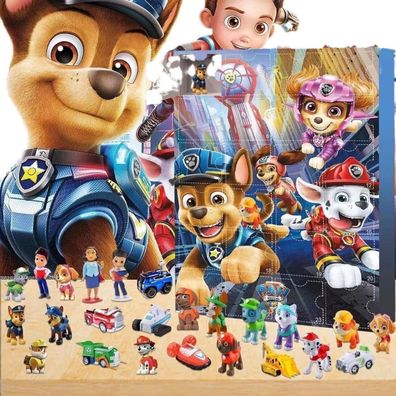 Advent Figures Weihnachten Countdown Kalender 24Tage Kinder Patrol PAW Geschenke