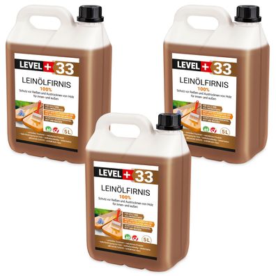 Leinöl Firnis 15L Leinölfirnis, Holzschutz, Holzpflege, Lackfirnis Harzfrei L+33