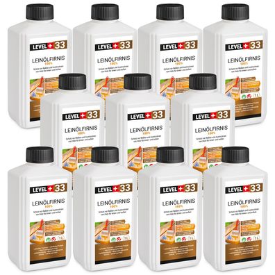 Leinöl Firnis 11x1L Holzpflege Lackfirnis Holzschutz Leinölfirnis Harzfrei L+33