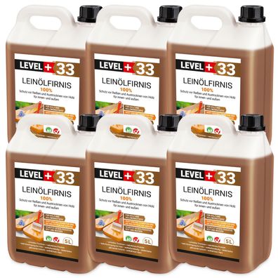 Leinöl Firnis 30L Leinölfirnis, Holzschutz, Holzpflege, Lackfirnis Harzfrei L+33