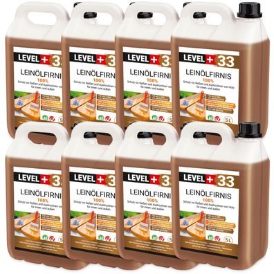 Leinöl Firnis 40L Leinölfirnis, Holzschutz, Holzpflege, Lackfirnis Harzfrei L+33