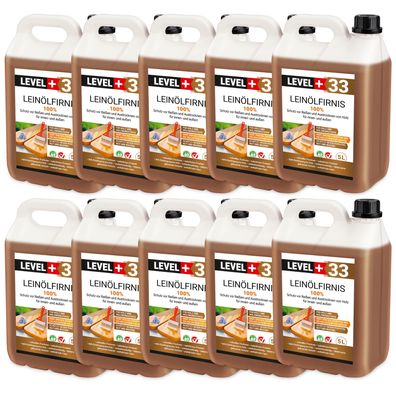 Leinöl Firnis 50L Leinölfirnis, Holzschutz, Holzpflege, Lackfirnis Harzfrei L+33