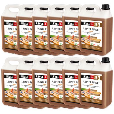 Leinöl Firnis 60L Leinölfirnis, Holzschutz, Holzpflege, Lackfirnis Harzfrei L+33