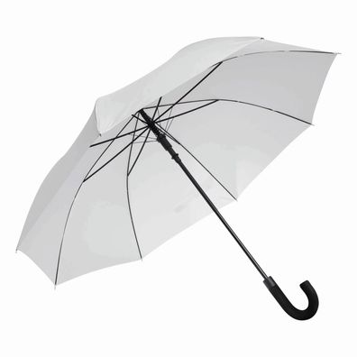 Stockschirm Automatik Ø119 cm - Großer Golf-Regenschirm Weiß für Damen & Herren