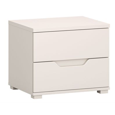 Selsey Valles - Nachttisch mit zwei Schubladen 50 cm, Kaschmirgrau