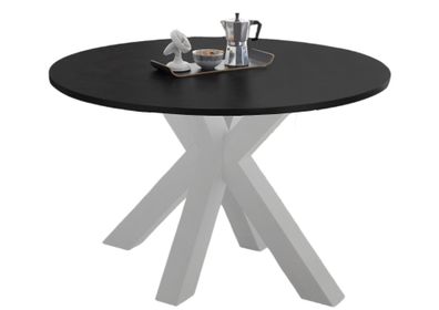 Esstisch Rund ausziehbar Edda 10 110 x 110 x 78 Küchentisch Weiß Matt