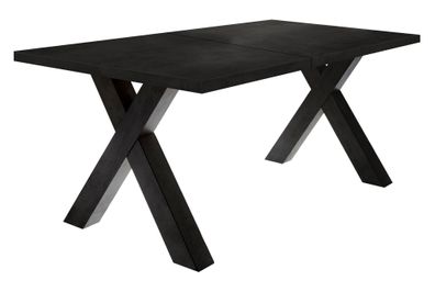 Esstisch ausziehbar Eike 7 140 x 90 x 75 Esszimmertisch Schwarzstahl