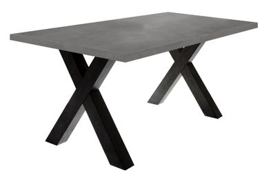 Esszimmertisch Eike 8 140 x 90 x 75 Esstisch Schwarzstahl/Graphit 1344