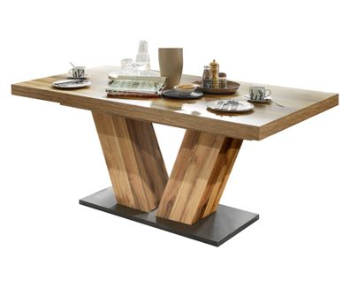 Esstisch ausziehbar Elena 160x90x76 Plankeneiche 1399