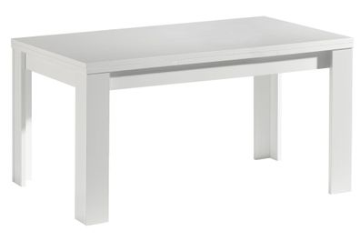 Esstisch ausziehbar Eddy 140 x 90 x 78 Esszimmertisch Weiß Matt 1378