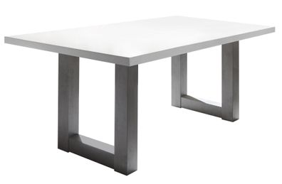 Esszimmertisch Eila 4 140 x 90 x 75 Esstisch Graphit/Weiß Matt Lack