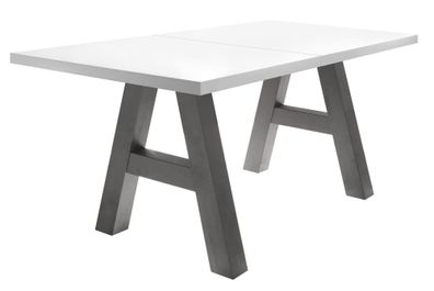 Esstisch ausziehbar Elia 3 140 x 90 x 75 Esszimmertisch Graphit/Weiß