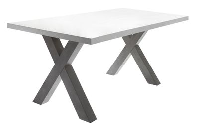 Esszimmertisch Eike 4 140 x 90 x 75 Esstisch Graphit/Weiß Matt Lack