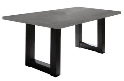 Esszimmertisch Eila 8 140 x 90 x 75 Esstisch Schwarzstahl/Graphit 1338