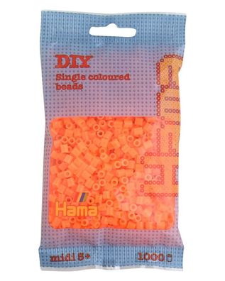 Hama Beutel mit 1000 Midi-Bügelperlen neon