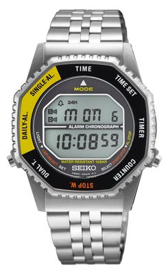 Seiko Herrenuhr Klassik Digital Chronograph SMGG17P1 Edelstahl, Gelb