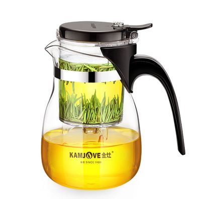 Teekanne 600ml Filtersieb All-in-one-Set mit/ohne Ausgieße herausnehmbarem Einsatz