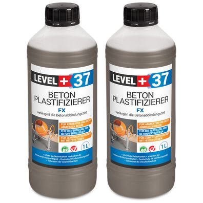 Beton-Zusatzmittel Plastifizierer 2L Betonverflüssiger Estrich Verzögerer L+37