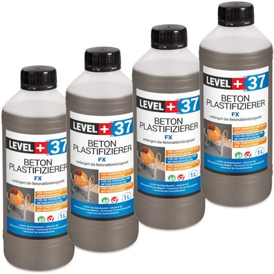 Beton-Zusatzmittel 4L Plastifizierer Betonverflüssiger Estrich Verzögerer L+37