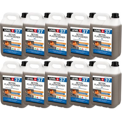 Beton-Zusatzmittel 50L Plastifizierer Betonverflüssiger Estrich Verzögerer L+37