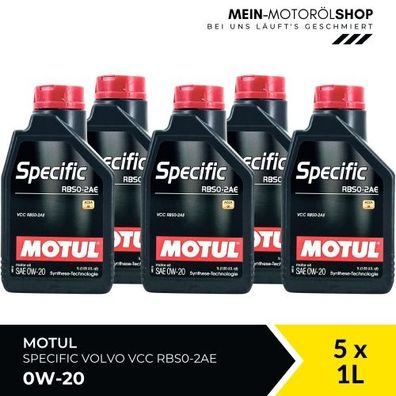 Motul Specific VOLVO VCC RBS0-2AE 0W-20 5x1 Liter