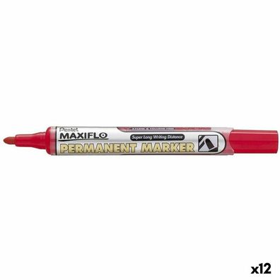 Dauermarker Pentel NLF50 Rot 12 Stück