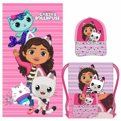 Gabby Puppenhaus Set Handtuch &#43; Tasche &#43; Mütze