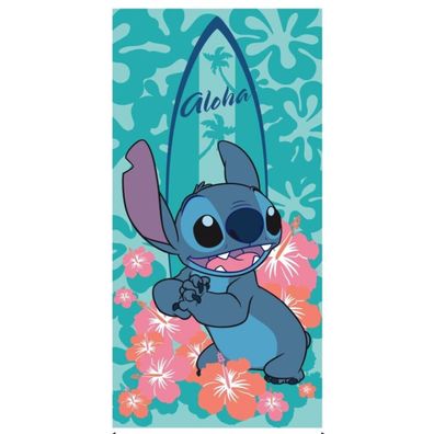 Disney Lilo und Stitch Surf Badetuch, Strandtuch 70x140cm (Schnelltrocknend)