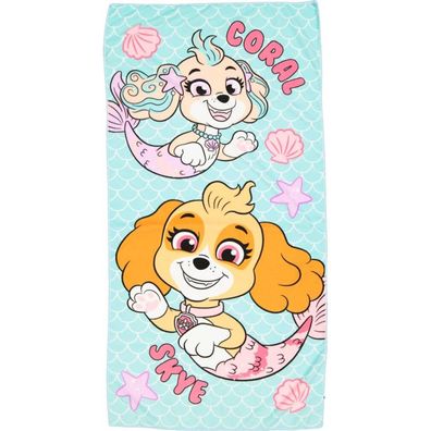Paw Patrol Meerjungfrau Strandtuch 60x120 cm (Schnell Trocknend)