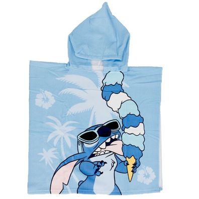 Disney Lilo und Stitch Ice Cream Strandhandtuch Poncho 55x110 cm (Schnelltrocknend)