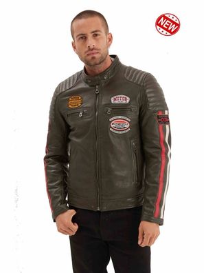 Lederjacke Daytona 73 Gasly Khaki