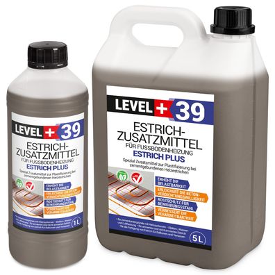 Estrichzusatzmittel 1-50L Fussbodenheizung Heizestrich - Zementestrich Profi L+39