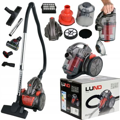 Staubsauger 700W, Beutellos mit 5 Bürsten, HEPA-Filter 33x23x26cm