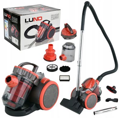 Staubsauger 700W, Beutellos mit 3 Bürsten, HEPA-Filter 33x23x26cm