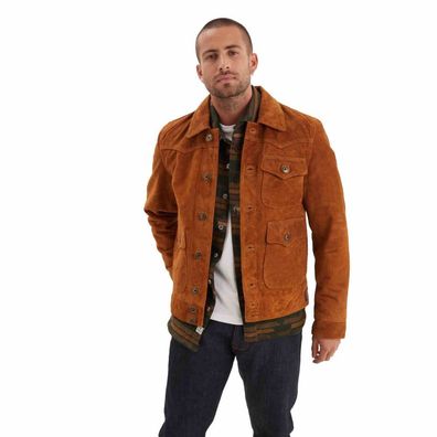 Lederjacke Iron & Resin Douglas Cognac