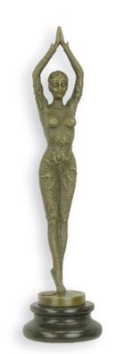 Bronzeskulptur nach Chiparus Replikat Retro Design Dekoration