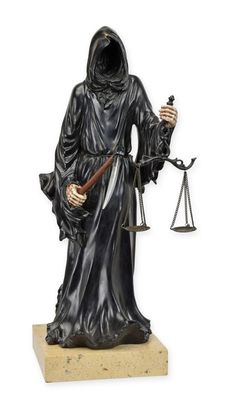 Bronzeskulptur Sensenmann Gevatter Tod Replikat Retro Design Dekoration