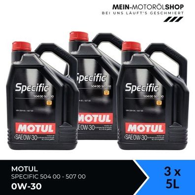 Motul Specific 504 00 - 507 00 0W-30 3x5 Liter