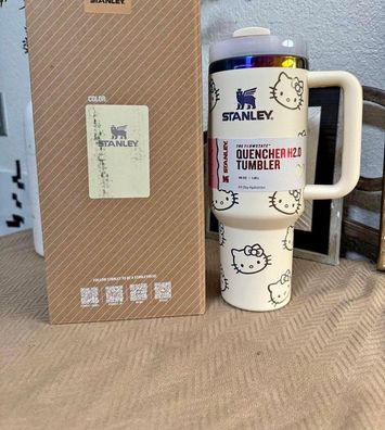 Laser Engraved HK Tumbler Cup: Portable Travel Coffee Mug Kitty cup,