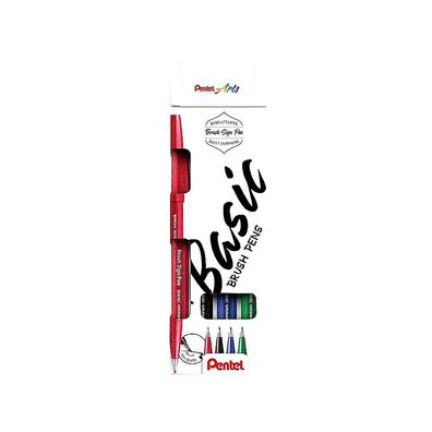 Pentel Sign Pen Brush Touch 4er Set grün für Lettering Zeichnen Schule