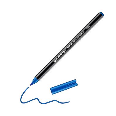 Edding 1300 Fasermaler 2mm, Filzstift Zeichnen, Schreiben, Hell-Blau