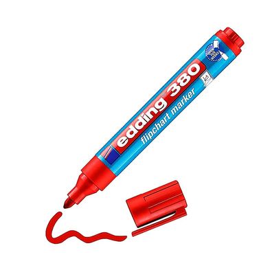 Edding 380 Flipchart-Marker, Rundspitze 1,5?3mm, farbintensiv, Rot