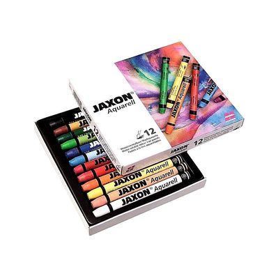 Honsell 49412 Jaxon Aquarell Wachspastellkreide 12er Set wasservermalbar